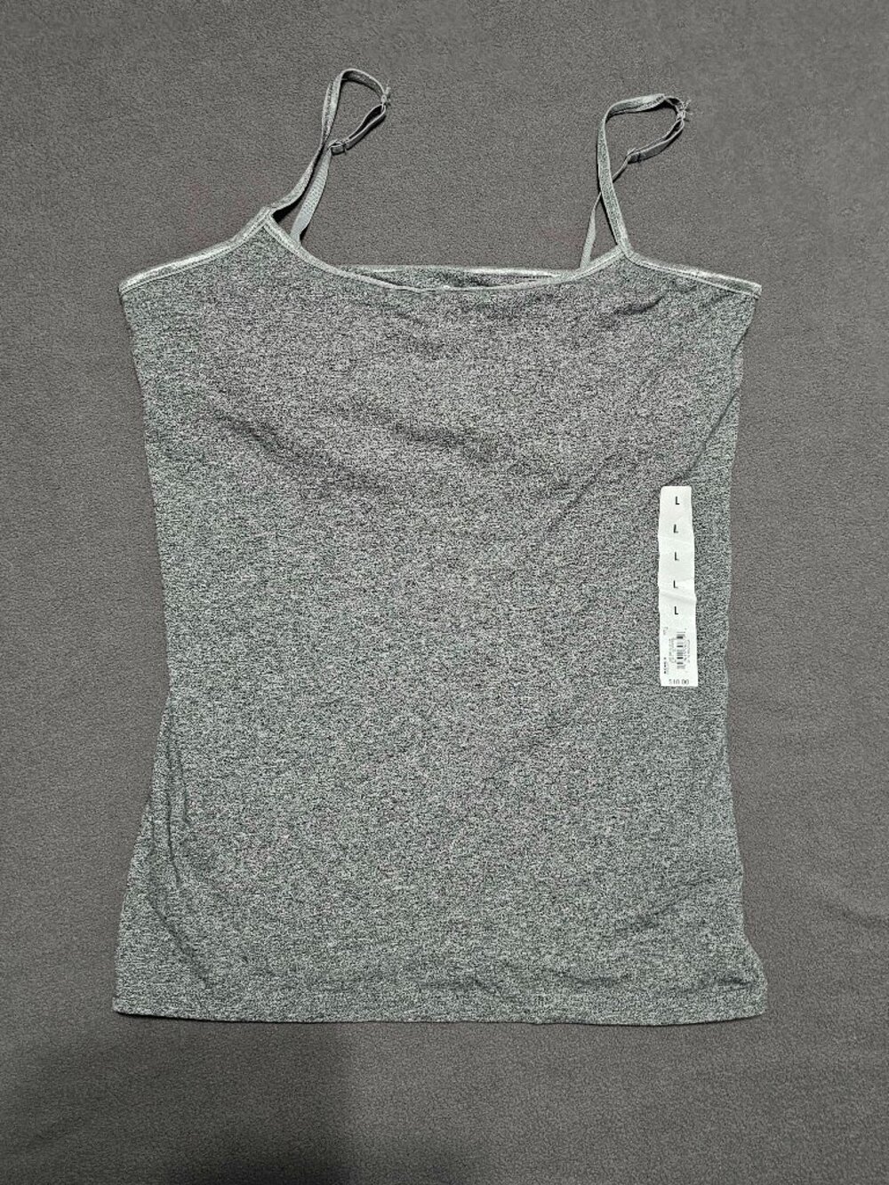 SO Favorite Cami Womens Large Gray Tank Top Adjustable Straps NWT Layering